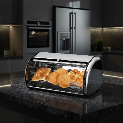 boite a pain en acier inoxydable pratique pour fruits biscuits et collations