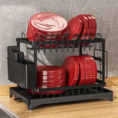 egouttoir vaisselle premium double plateau pour sécher plus de vaisselle