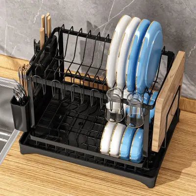 egouttoir vaisselle premium robuste en acier au carbone et plastique durable