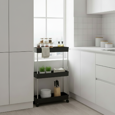 petite desserte cuisine noire