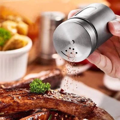pots à épices acier inoxydable doseur intégré