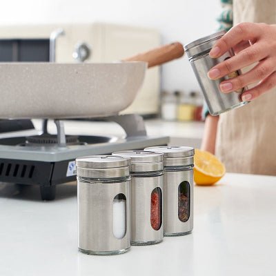 pots à épices acier inoxydable repérage rapide