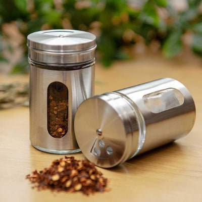 pots à épices acier inoxydable avec couvercles doseurs assaisonnement précis