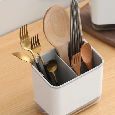 rangement à couverts amovible gris à compartiments pratique pour trier les ustensiles et gagner de l’espace