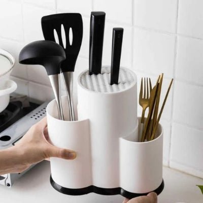 rangement à couverts multibloc 3-en-1 idéal pour séparer cuillères fourchettes et couteaux