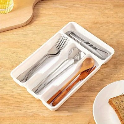rangement à couverts en plastique blanc rigide adapté tiroirs standards