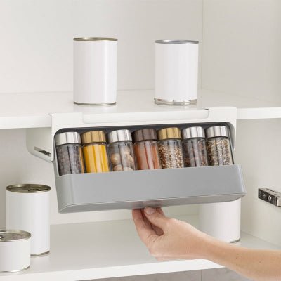 rangement pour épices sous étagère idéal pour gagner de la place en cuisine