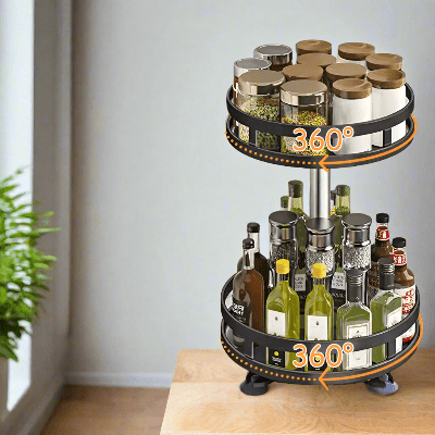 rangement pour épices tournant 360° pour petits espaces