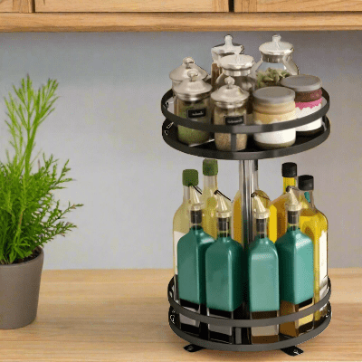 rangement pour épices tournant 360° pour visibilité totale