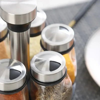 ranges epices rotatif avec pots à ouverture pratique