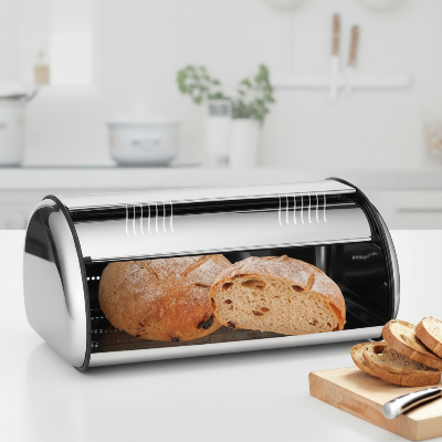 boite a pain design en inox ventilation aérée pain artisanal frais