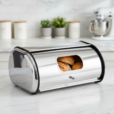 boite a pain en acier inoxydable pour conserver le pain frais chaque matin