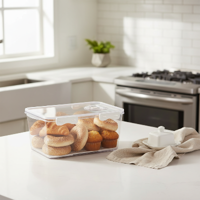 boite a pain rectangulaire étanche qui laisse respirer le pain