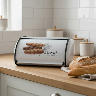 boite a pain vintage blanche design scandinave comptoir cuisine moderne