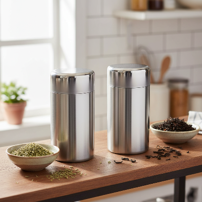 boite a the rangement en inox sublime votre cuisine au quotidien