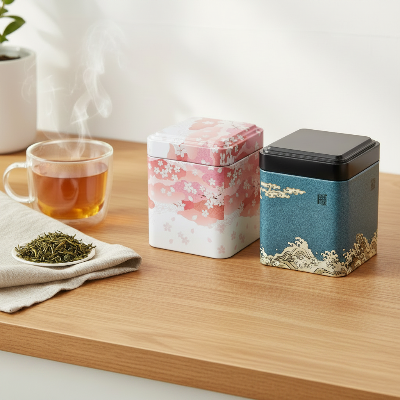 boite à thé vintage en duo pour organiser vos thés avec style