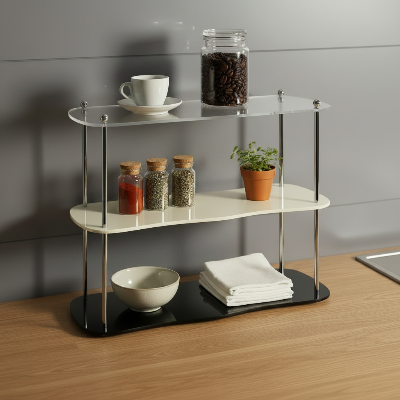 deco etagere cuisine trois couleurs bocaux liège rangés avec style et clarté optimise espace 