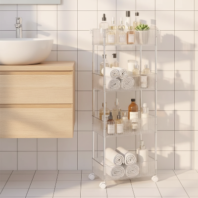 desserte mobile 12 cm quatre niveaux salle de bainrangement élégant