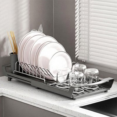 égouttoir à vaisselle compact et extensible séchage rapide et facile