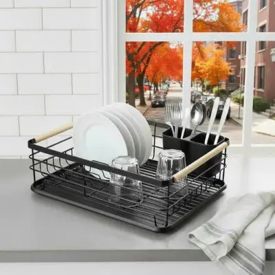 egouttoir aquasmart avec bois naturel apportant une touche chaleureuse
