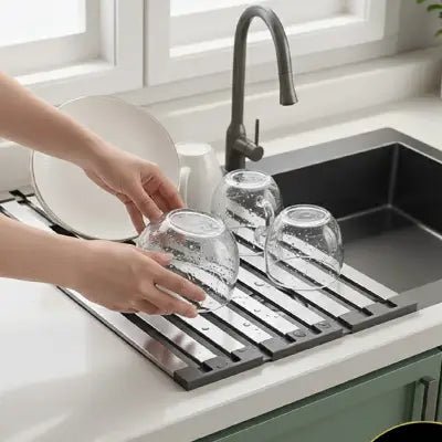 egouttoir evier design avec système d’égouttage intelligent