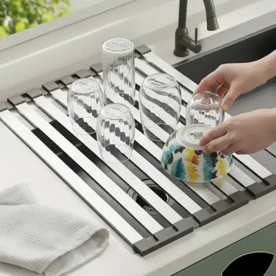 egouttoir evier design compact et pliable pour un rangement facile
