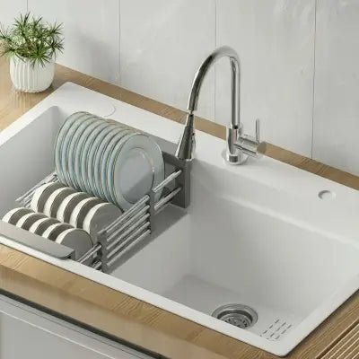 egouttoir evier télescopique compact mais spacieux pour la vaisselle quotidienne