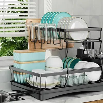 egouttoir vaisselle compactpro double niveau qui double la capacité de rangement