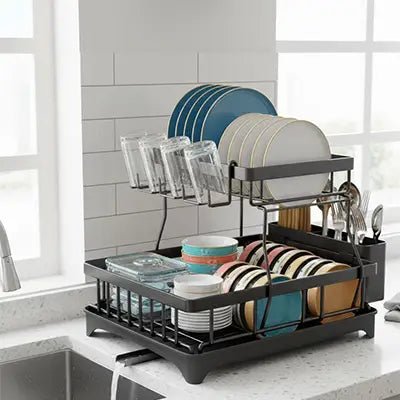 egouttoir vaisselle compactpro structure verticale pour assiettes et verres