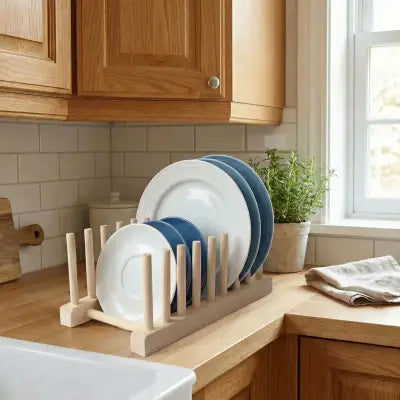 egouttoir vaisselle en bois compact idéal pour petits espaces cuisine