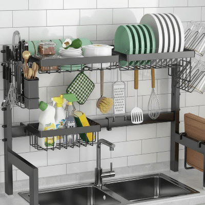 egouttoir vaisselle sur évier suspendu gain d espace cuisine