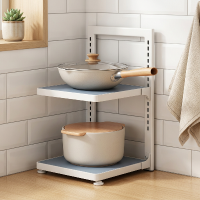etagere cuisine modulo deux niveaux pour casseroles accessibles