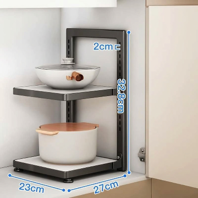 etagere cuisine modulo noire 2 niveaux dimensions
