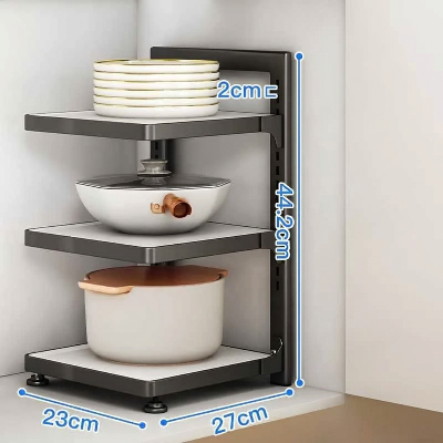  etagere cuisine modulo noire 3 niveaux dimensions