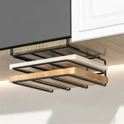 etagere cuisine suspendue sous meuble double couche noir 