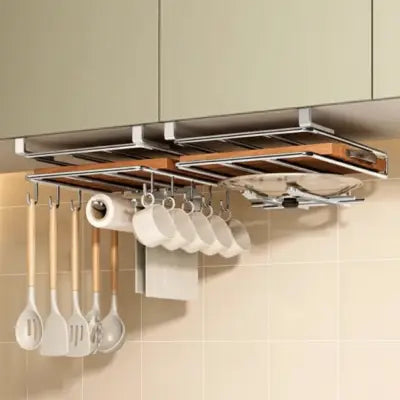 etagere cuisine suspendue sous meuble installation facile rapide