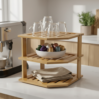 etagere d angle cuisine 3 niveaux rangement polyvalent adapté a tous vos besoins