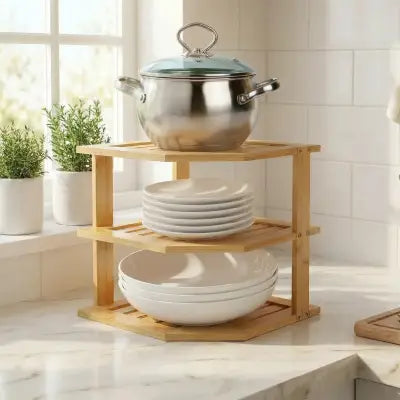 etagere d angle cuisine 3 niveaux rangement naturel durable resistant aux usages
