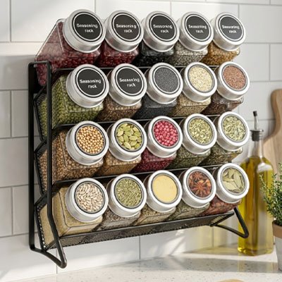 etagere murale cuisine rangement pratique pour epices acces rapide