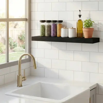 etagere murale pour cuisine design flottant installation rapide et facile