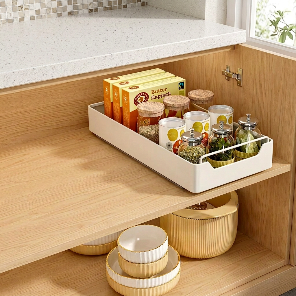 Deuxième panier dans un décor de cuisine, sans mesures