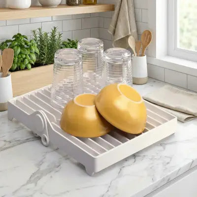 petit egouttoir vaisselle support pliable compact pour rangement facile