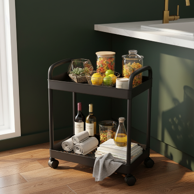 petite desserte cuisine chariot 2 niveaux roulant optimise chaque coin de cuisine