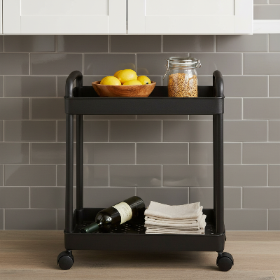 petite desserte cuisine chariot 2 niveaux roulant solide et stable au quotidien
