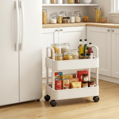 petite desserte cuisine  chariot de rangement mobile  optimise espaces étroits 