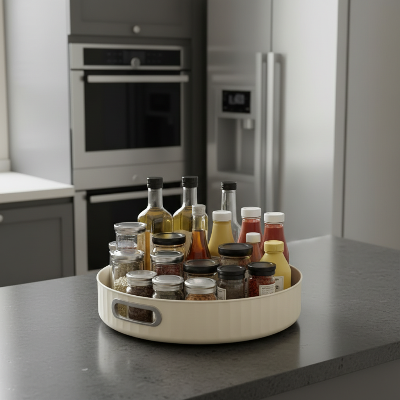 plateau tournant support rotatif cuisine moderne fini le désordre épices