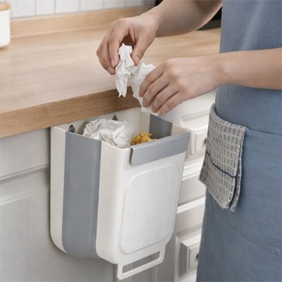 poubelle cuisine sous evier pliable range facilement les dechets