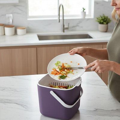poubelle sous evier cuisine à compost anti odeurs efficace