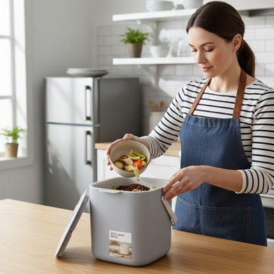 poubelle sous evier cuisine à compost pour déchets organiques