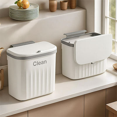 poubelle sous evier fixation universelle compacte gain de place pour cuisine